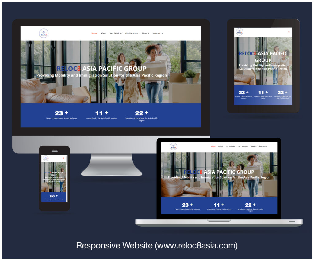 Read more about the article Responsive Website designed and developed for RELOC8