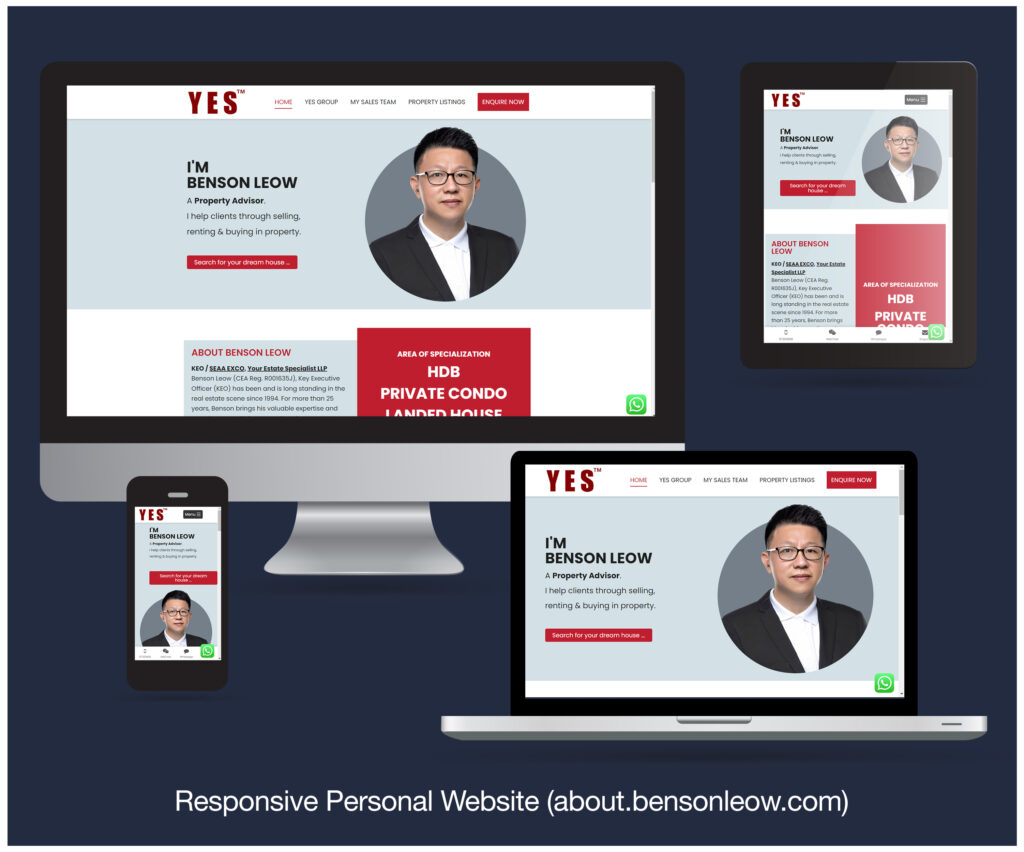 Read more about the article Responsive Personal Website designed and developed for Benson Leow
